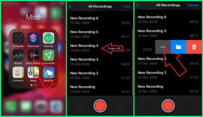 Recordings noise voice remove iphone background tap below shown ll triple playback controls dot continue options screenshot icon